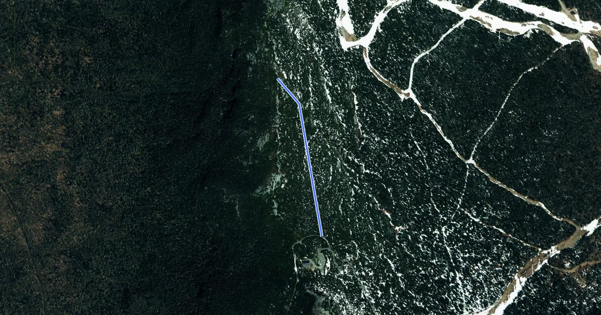 Маршрут Amherst Trail на спутниковом снимке