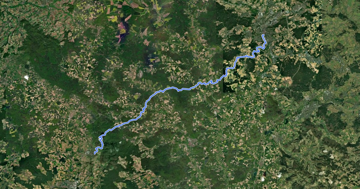 Маршрут Amtsbotenweg на спутниковом снимке