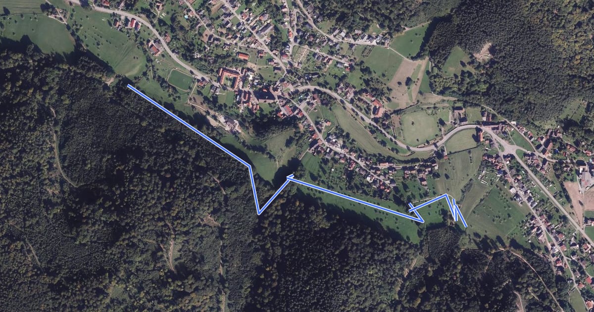 Маршрут An der Aumühle - Grillplatz Glasbach на спутниковом снимке