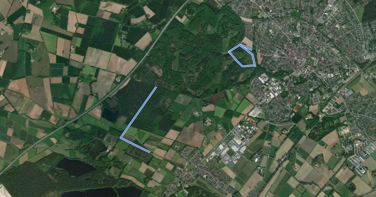 Маршрут An der Ziegenweide Rundweg A5 на спутниковом снимке