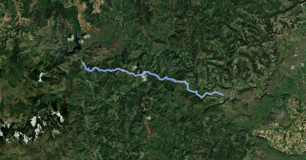 Маршрут Ancienne Route de Villefort aux Vans на спутниковом снимке