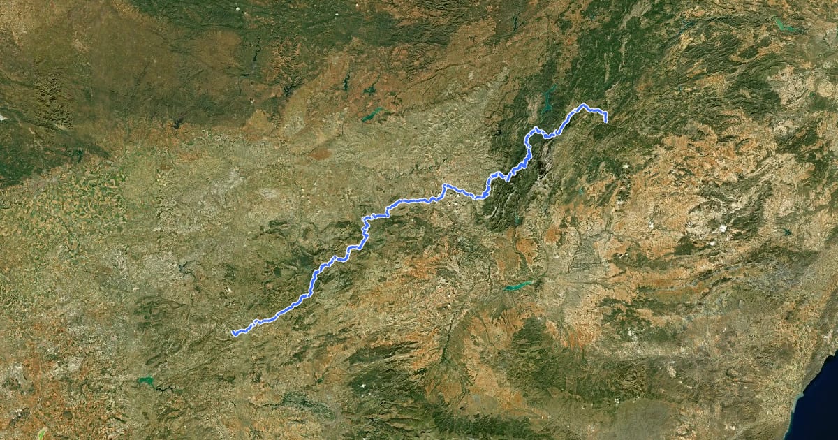 Маршрут Andalucía - North Route (Província de Jaén) на спутниковом снимке