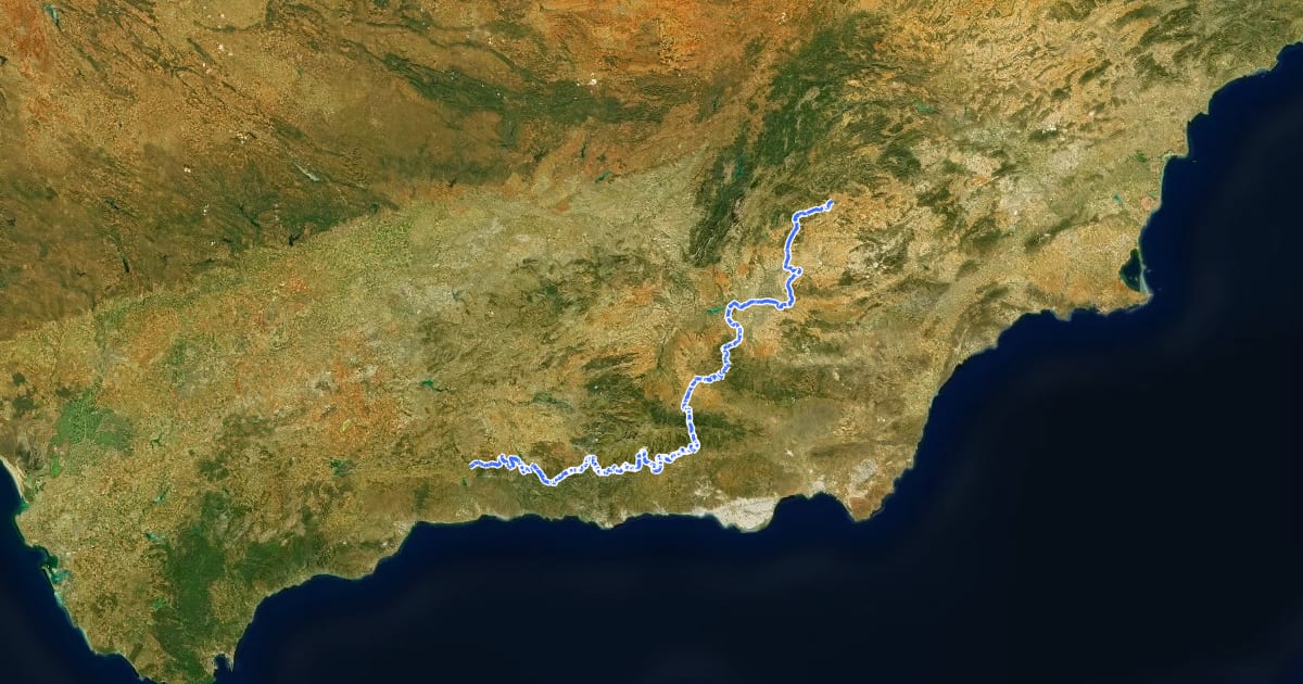 Маршрут Andalucía - South Route (Provincia de Granada) на спутниковом снимке