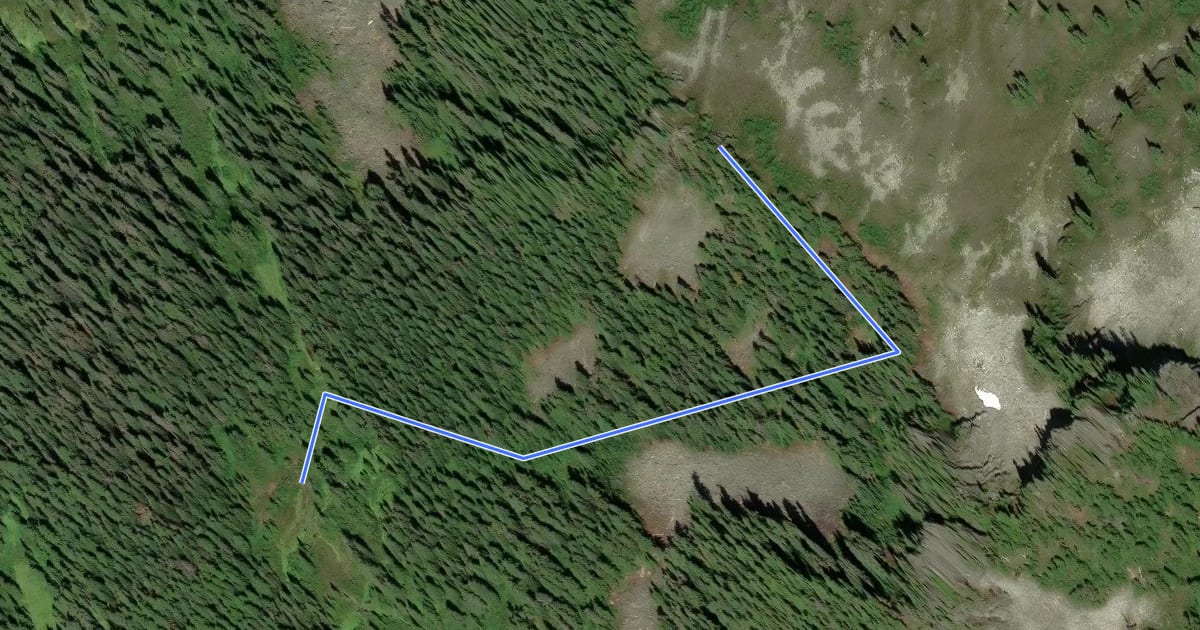 Маршрут Anderson Butte Trail на спутниковом снимке