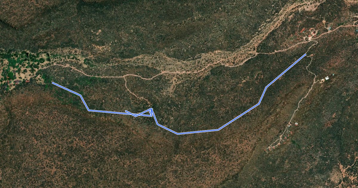Маршрут Anderson Trail на спутниковом снимке