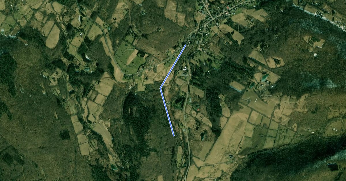 Маршрут Andes Rail Trail на спутниковом снимке