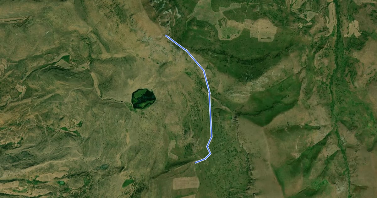 Маршрут Andranik's Fortress Trail на спутниковом снимке