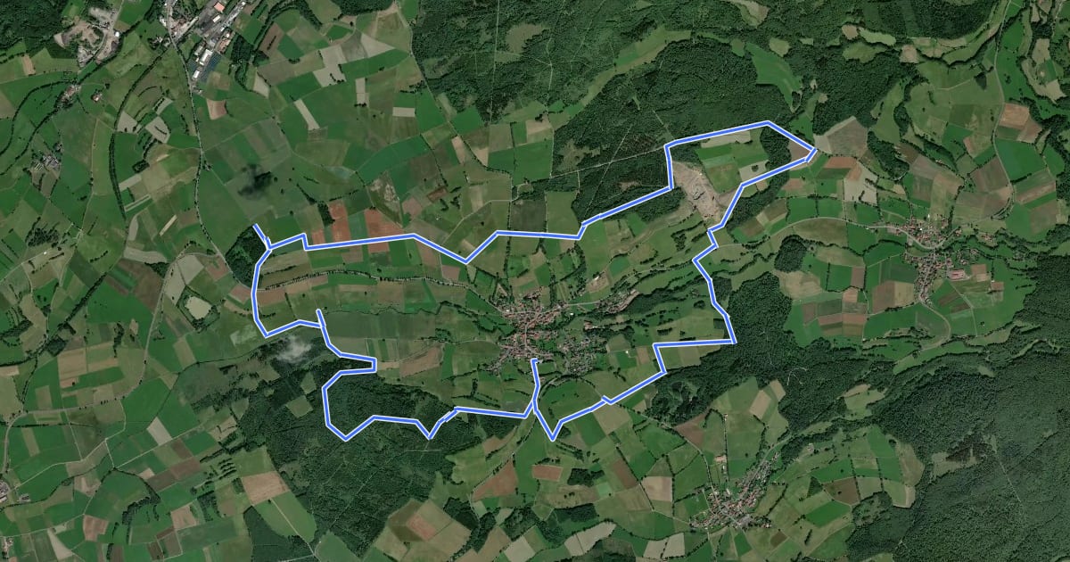 Маршрут Andreasweg на спутниковом снимке