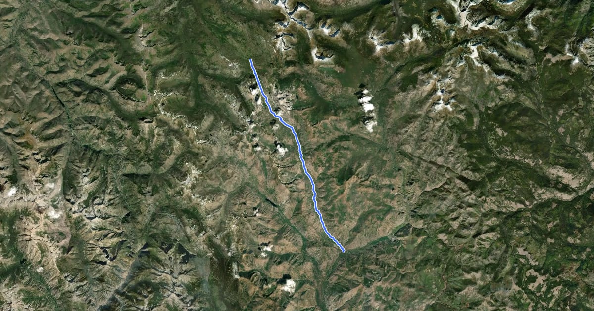 Маршрут Andrews Creek Trail на спутниковом снимке