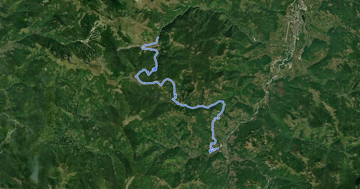 Маршрут Andrijevica - Gradišnica - Jelovica на спутниковом снимке