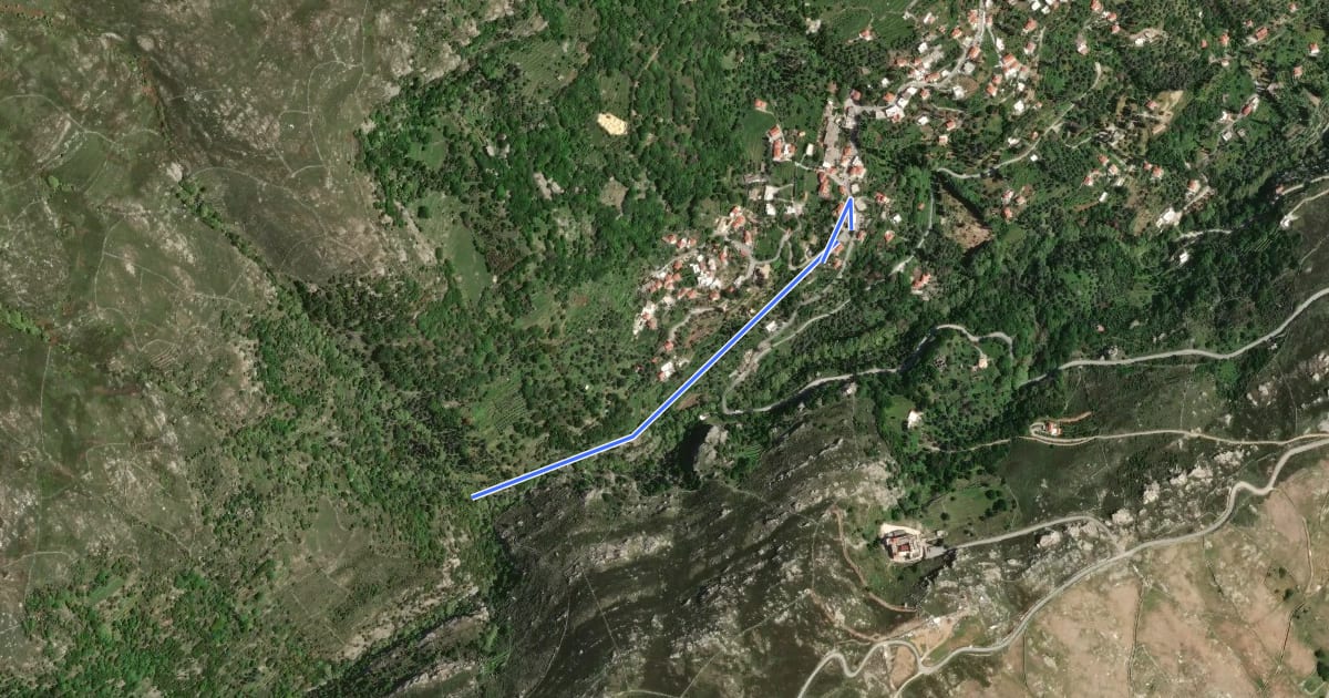 Маршрут Andros Routes 2a на спутниковом снимке