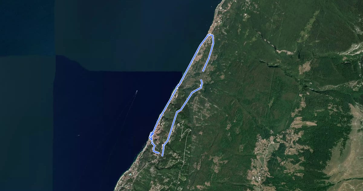 Маршрут Anello Campo - 3 Nordic Walking Park на спутниковом снимке