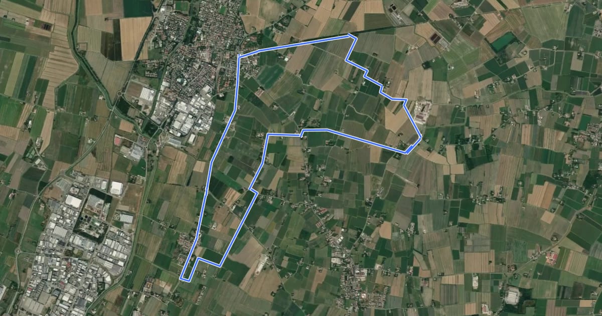 Маршрут Anello Canale Ronchi e Rifugio Sgabo на спутниковом снимке