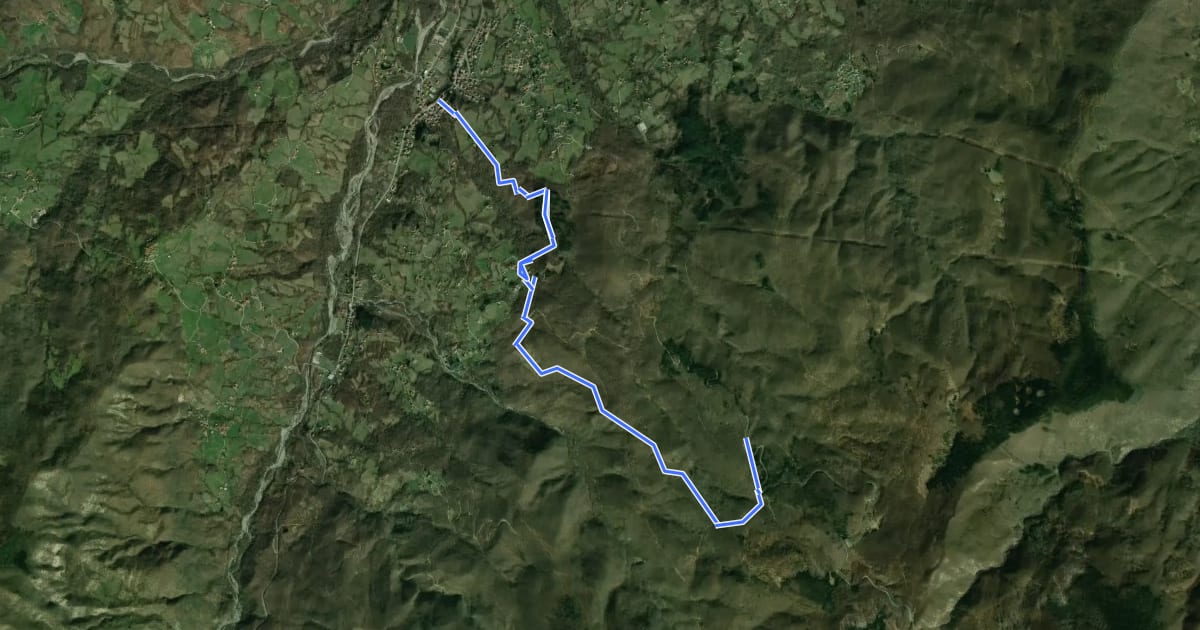 Маршрут Anello dei Castagni di Albareto - da Albareto alla strada del Passo dei 2 Santi на спутниковом снимке