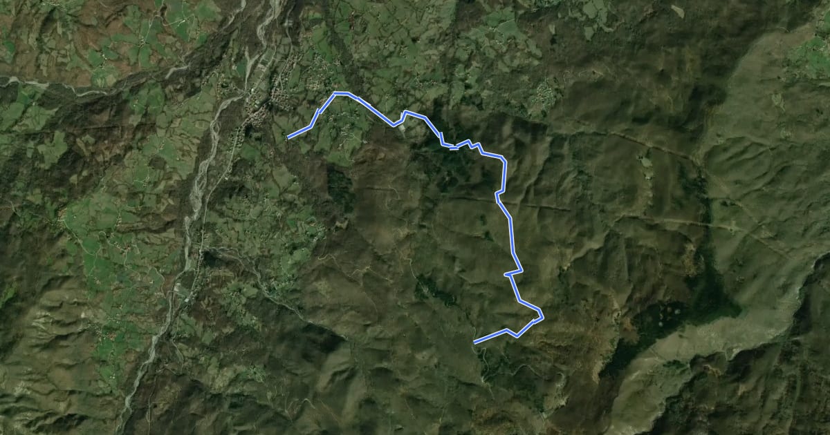 Маршрут Anello dei Castagni di Albareto - da strada del Passo dei 2 Santi ad Albareto на спутниковом снимке