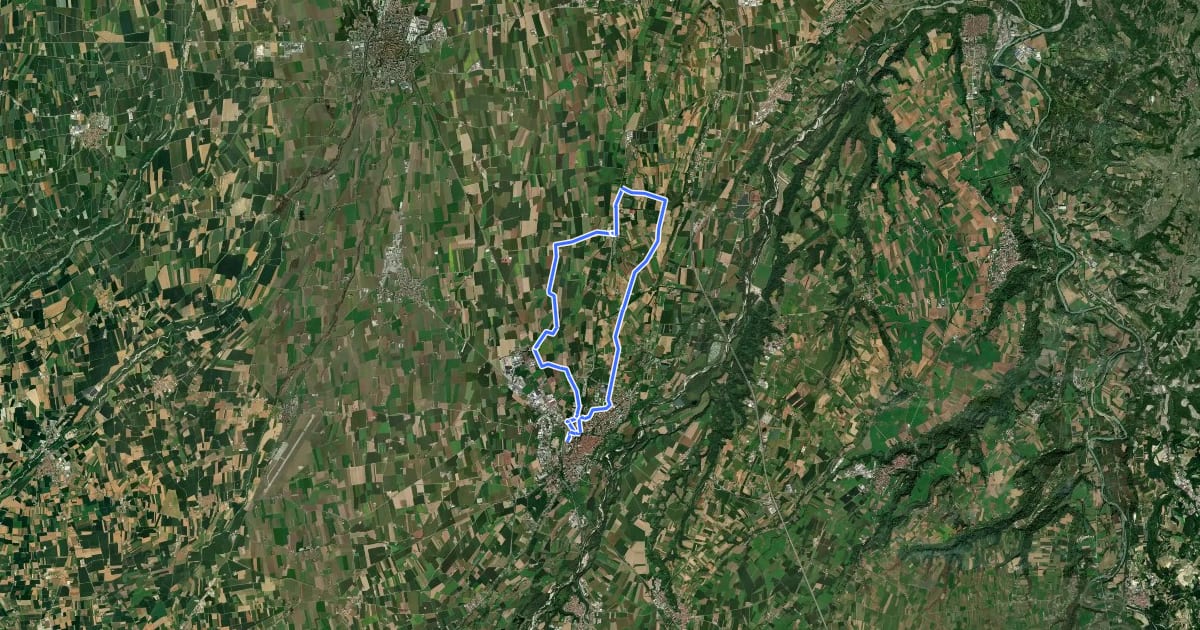Маршрут Anello dei Laghi di San Lorenzo на спутниковом снимке