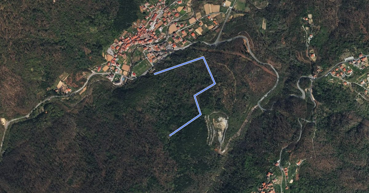 Маршрут Anello del benessere di Pignone на спутниковом снимке