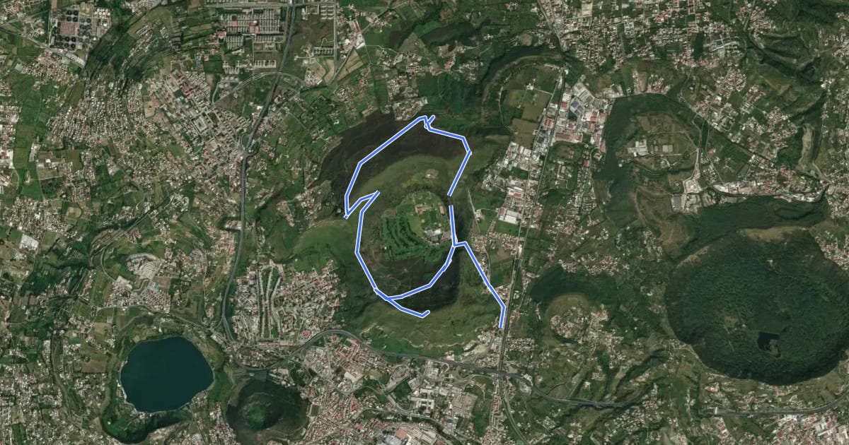 Маршрут Anello del Campiglione на спутниковом снимке