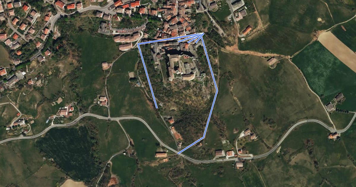 Маршрут Anello del Castello di Bardi на спутниковом снимке
