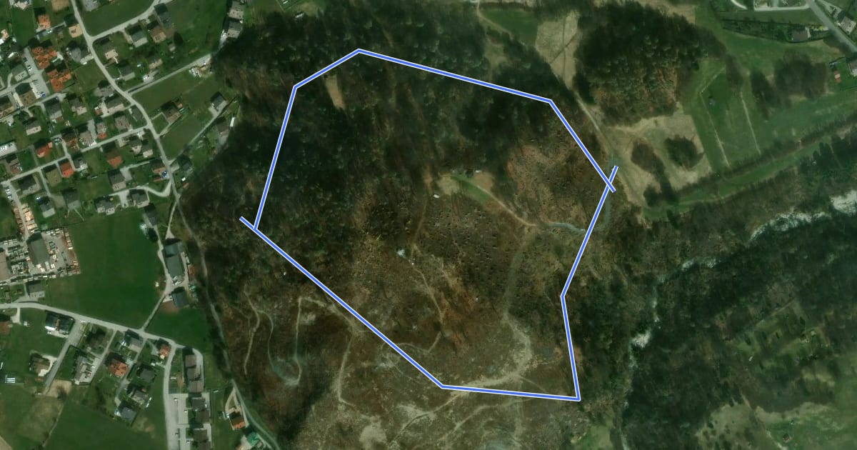 Маршрут Anello del Col di Foglia на спутниковом снимке