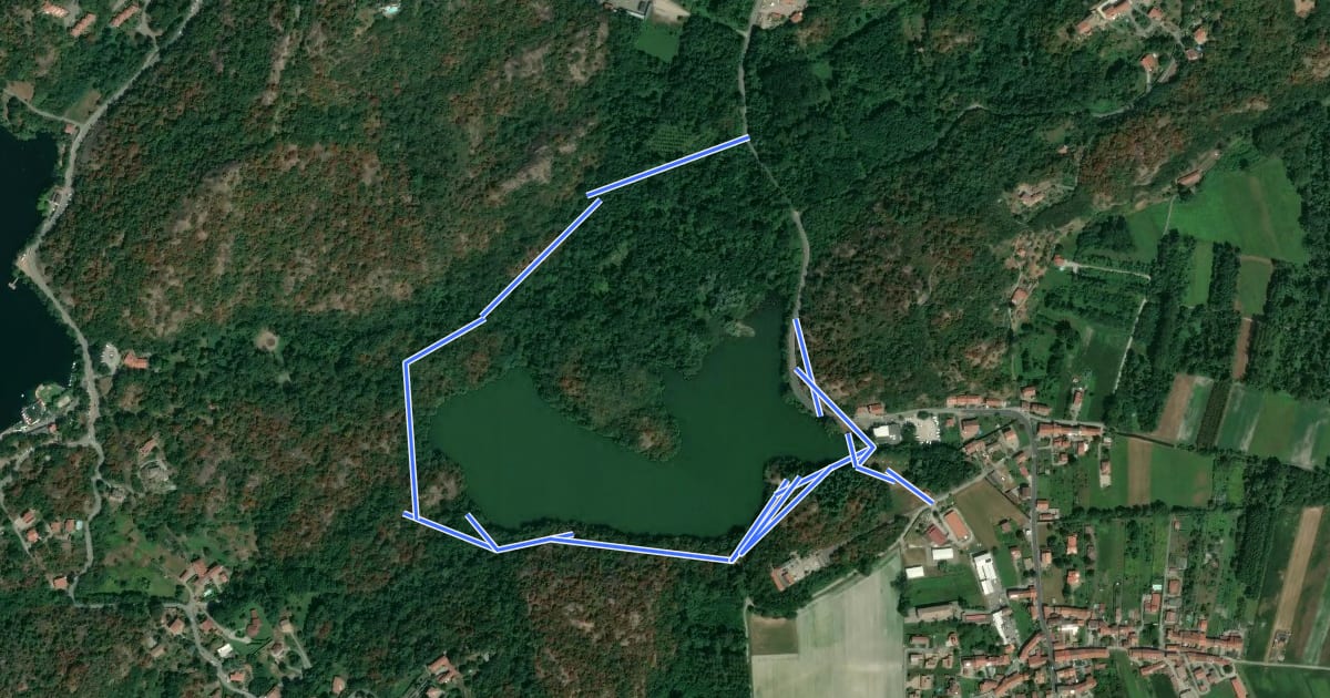 Маршрут Anello del Lago di Campagna на спутниковом снимке