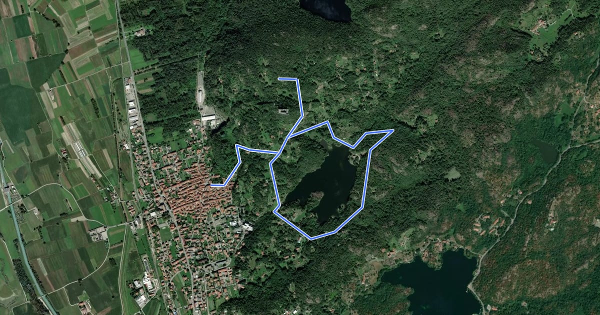 Маршрут Anello del Lago Pistono на спутниковом снимке