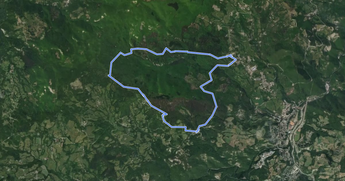Маршрут Anello del Monte Rocca (Casoni - Via Vandelli - Roncovecchio - Roccapelago - Casoni) WA08 на спутниковом снимке