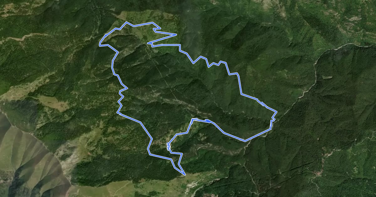 Маршрут Anello delle Malghe на спутниковом снимке