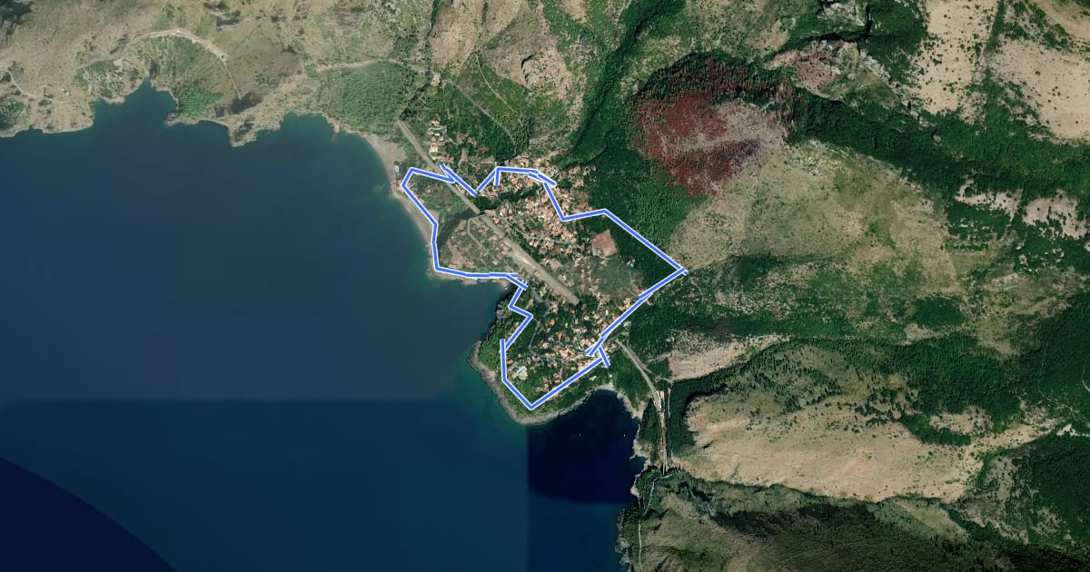 Маршрут Anello di Acquafredda на спутниковом снимке