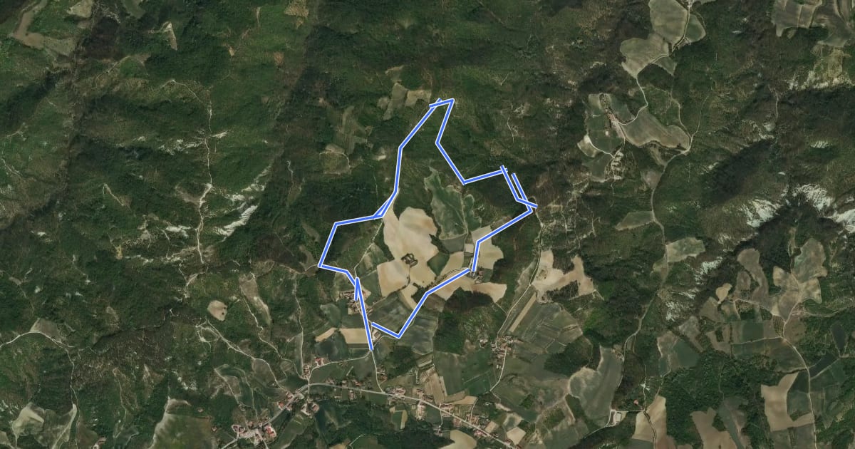 Маршрут Anello di Cascina Serzego на спутниковом снимке