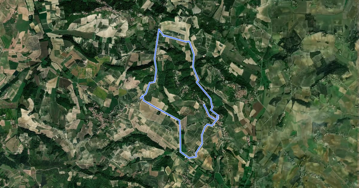 Маршрут Anello di Cella Monte на спутниковом снимке