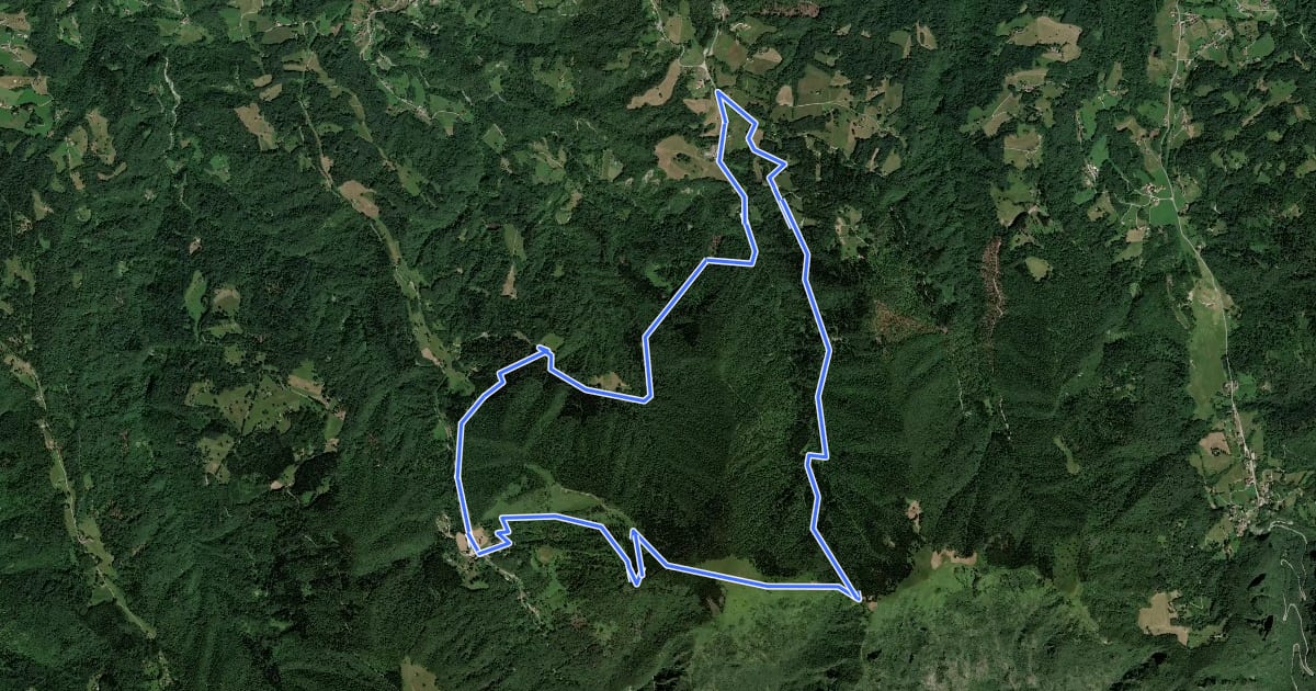 Маршрут Anello di Col De Moi на спутниковом снимке