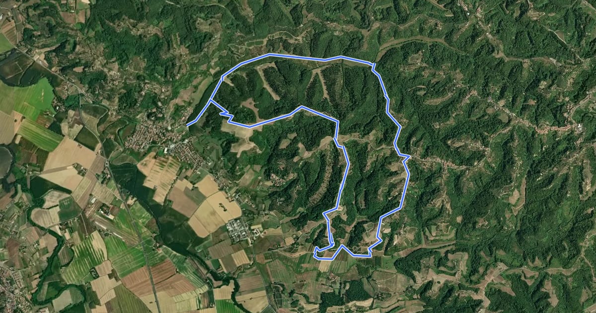 Маршрут Anello di Forcoli e Villa Saletta - Percorso 3 на спутниковом снимке