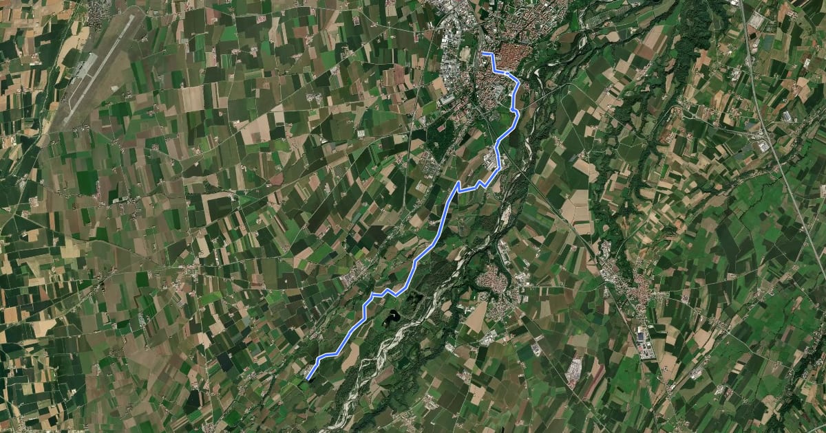Маршрут Anello di Fossano на спутниковом снимке