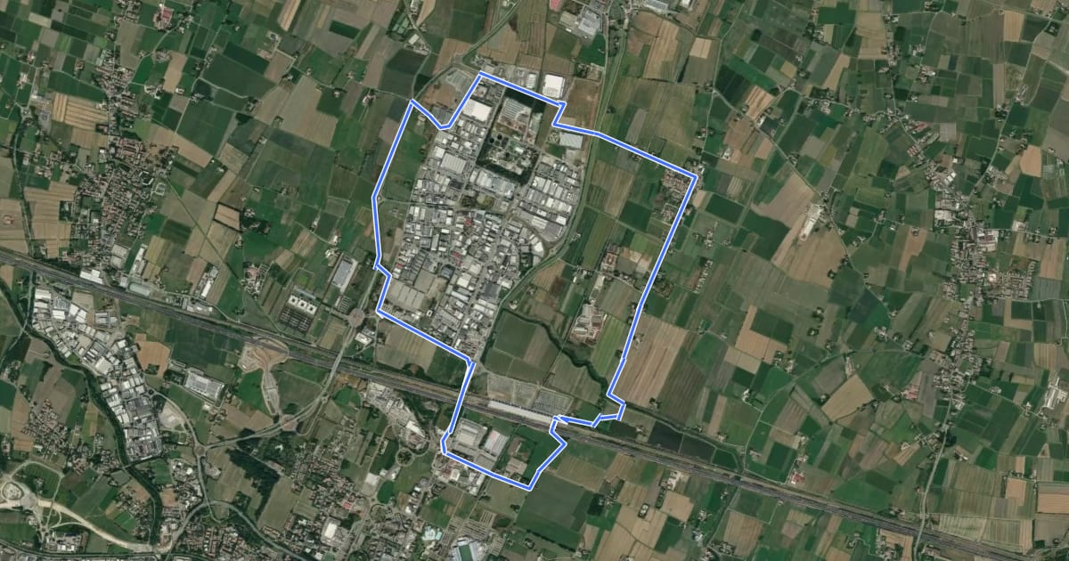 Маршрут Anello di Mancasale на спутниковом снимке