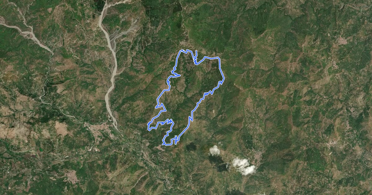Маршрут Anello di Montagna Grande на спутниковом снимке