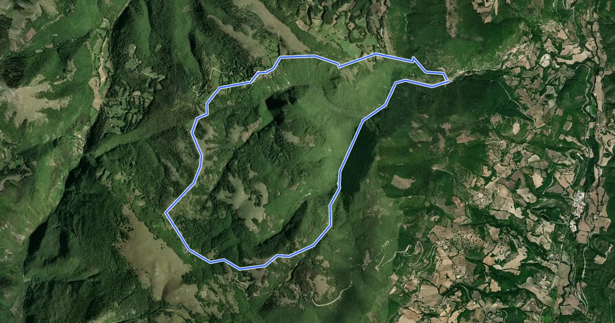 Маршрут Anello di Montagna Grande на спутниковом снимке