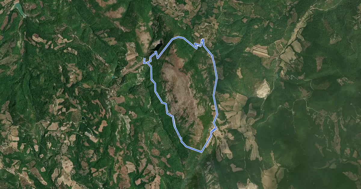 Маршрут Anello di Monte Acuto на спутниковом снимке