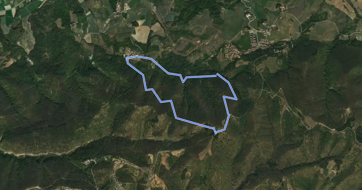 Маршрут Anello di Monte Coppini на спутниковом снимке
