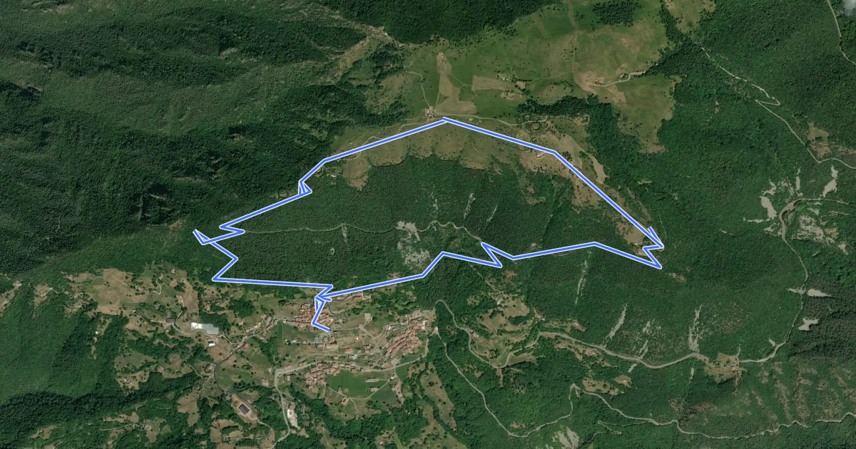 Маршрут Anello di Monte Stino на спутниковом снимке