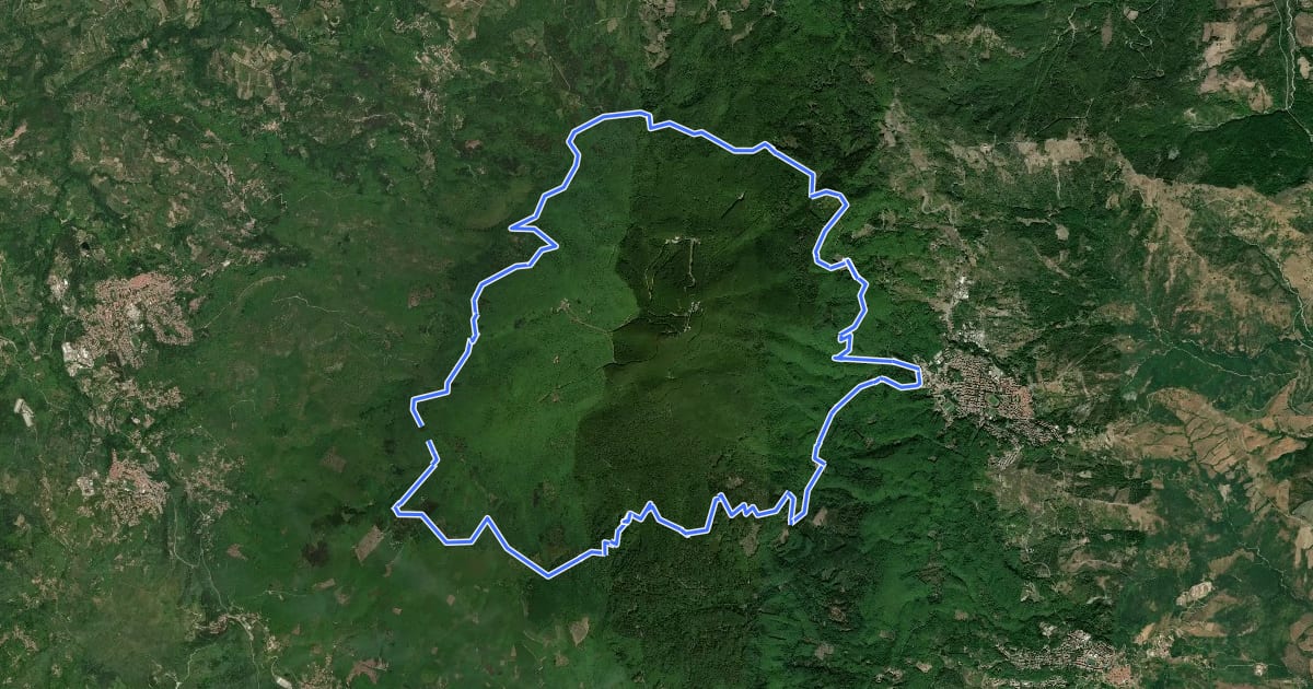 Маршрут Anello grande dell'Amiata на спутниковом снимке