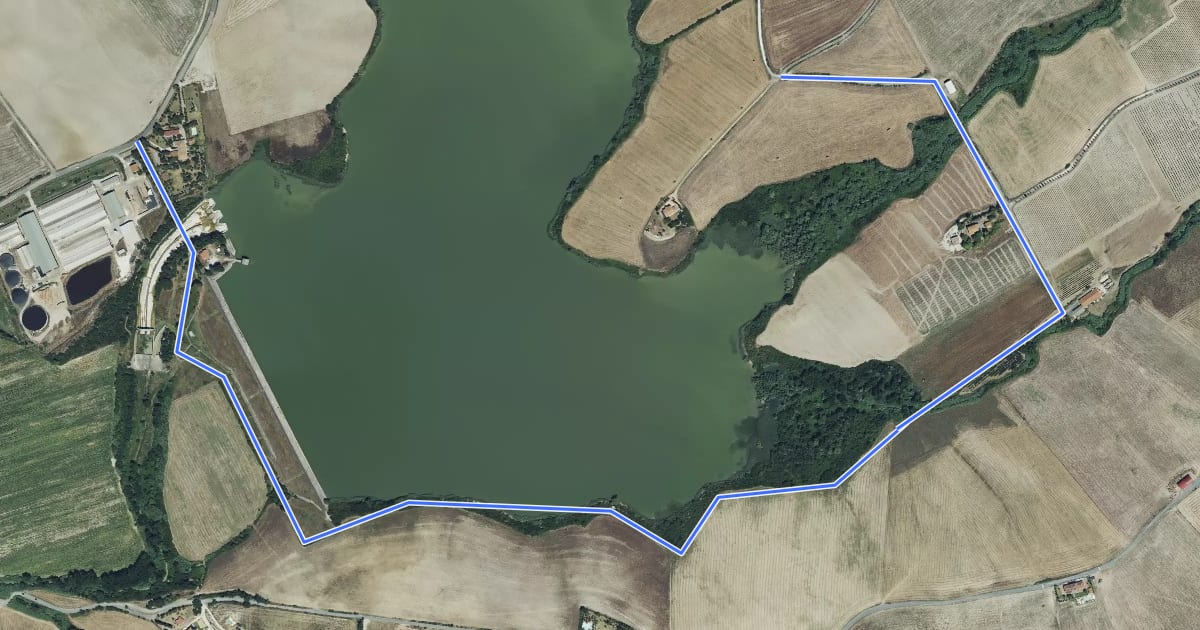 Маршрут Anello Lago di Santa Luce на спутниковом снимке