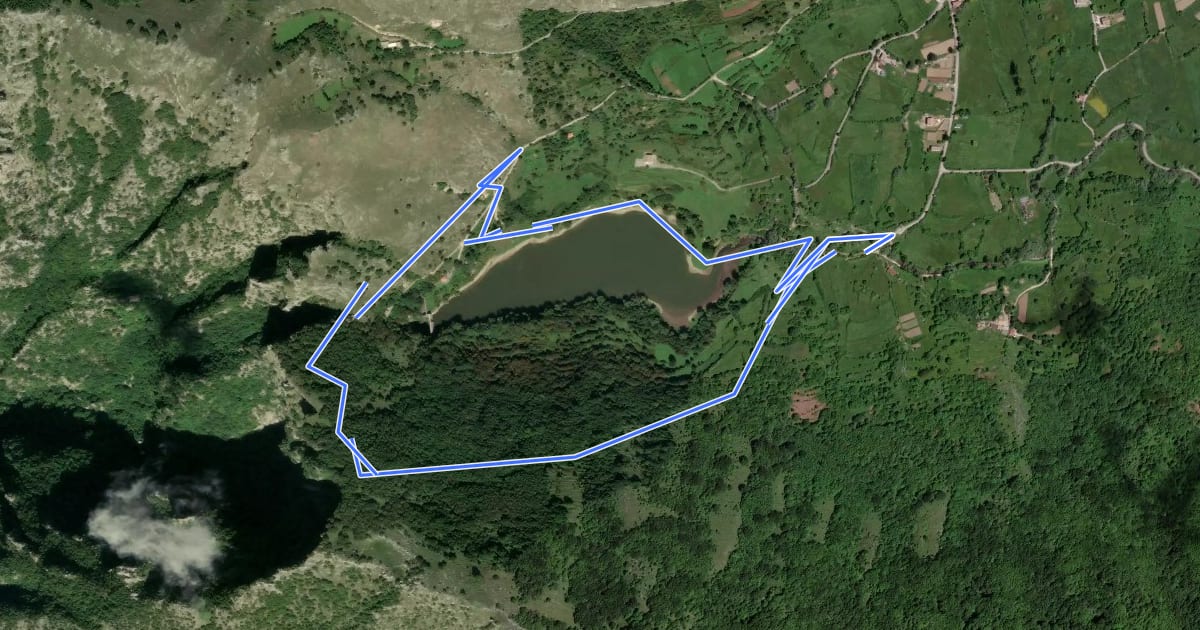 Маршрут Anello Lago Letino на спутниковом снимке