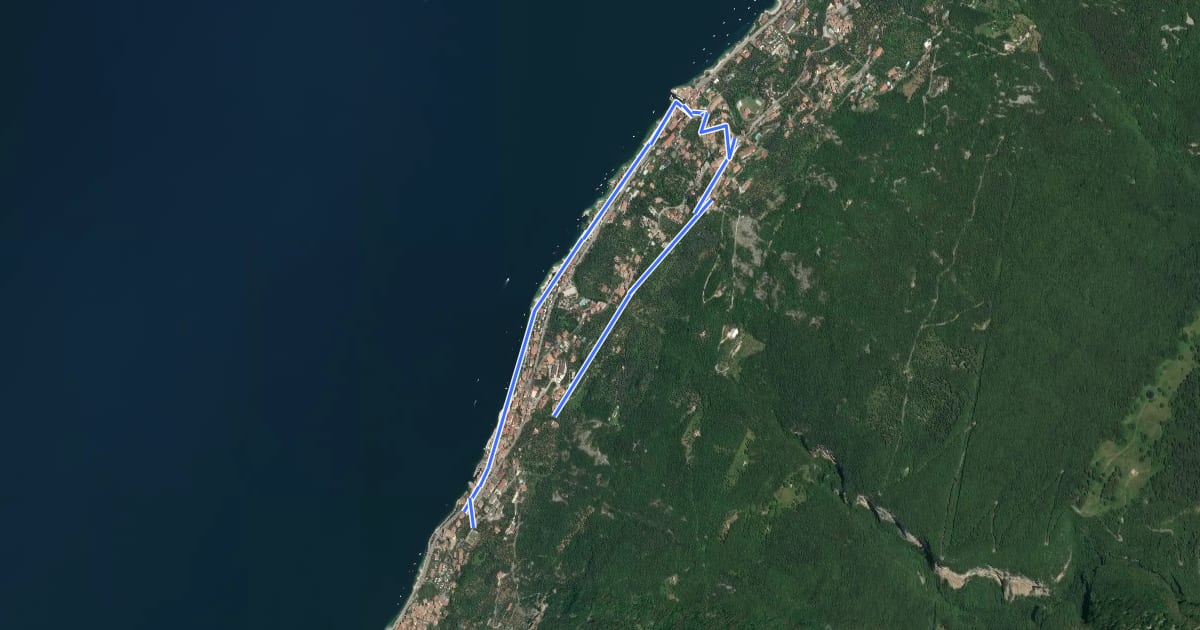 Маршрут Anello Madonna Della Pace - 2 Nordic Walking Park на спутниковом снимке