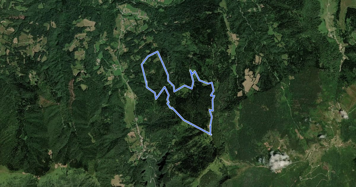 Маршрут Anello Monte Cimone - Val de Scroa на спутниковом снимке
