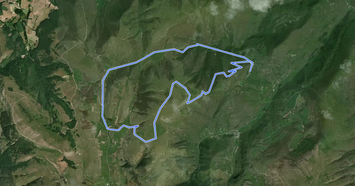 Маршрут Anello Monte Fietone - Valcaldara на спутниковом снимке