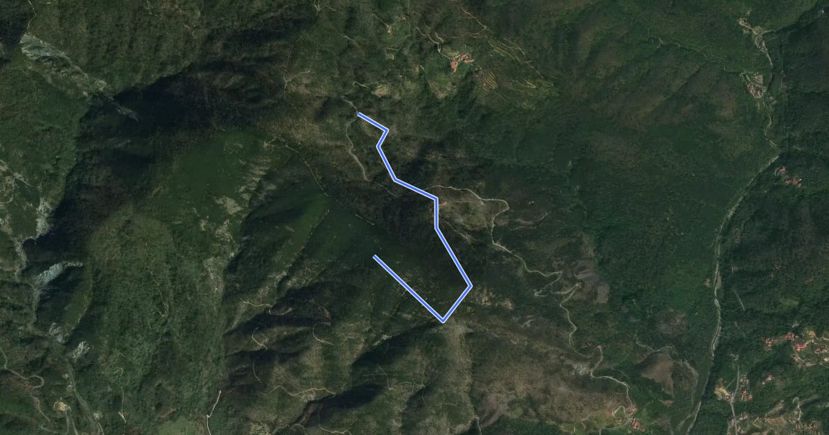 Маршрут Anello Monte Gruzzo на спутниковом снимке
