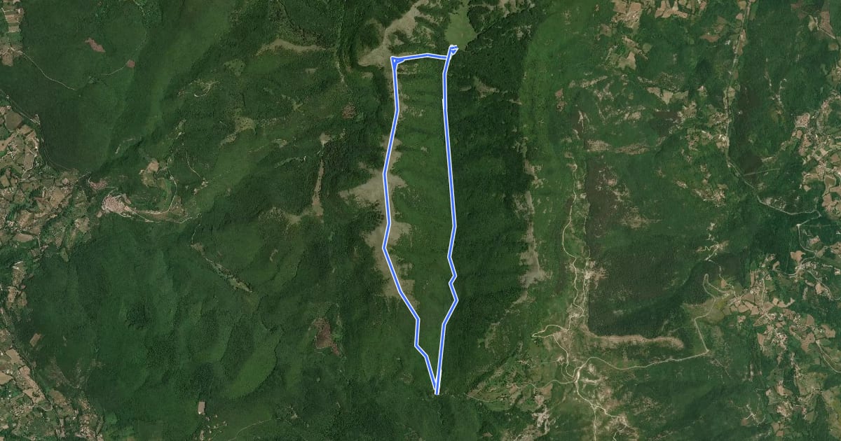 Маршрут Anello Monte Pizzuto на спутниковом снимке