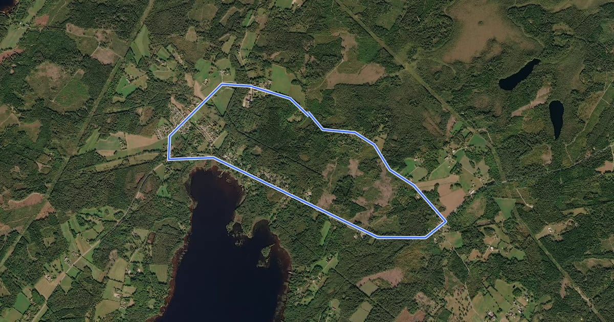 Маршрут Angelstad Hembygdsrunda на спутниковом снимке