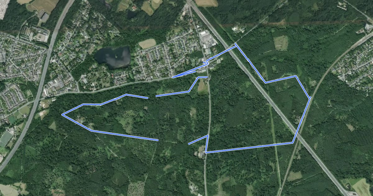 Маршрут Angerland Rundweg A6 на спутниковом снимке